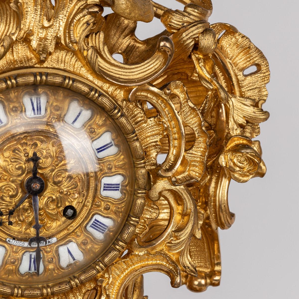 Antique 19th Century French Gilt Bronze Clock, Raingo Freres, Paris c.1850 For Sale 12