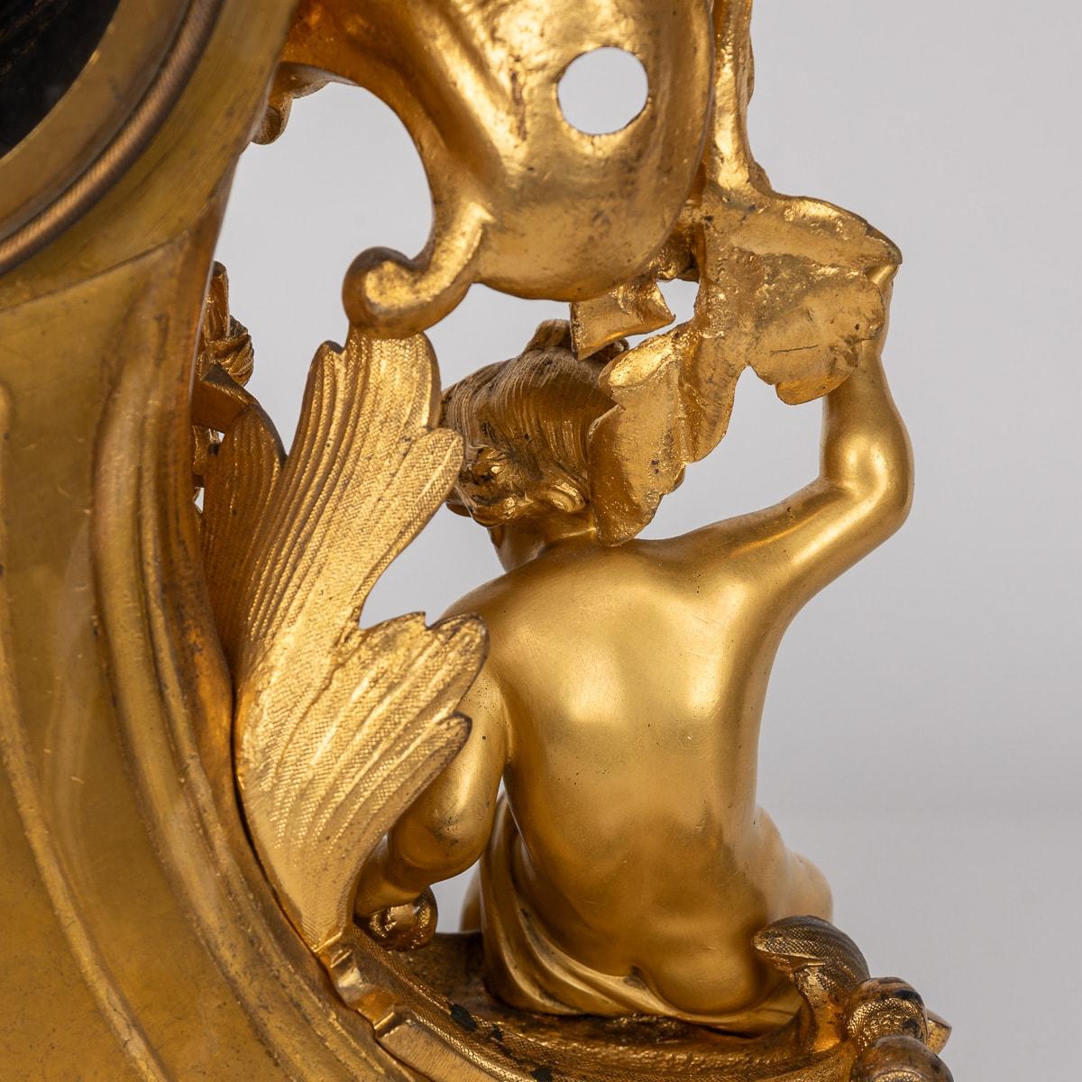 Antique 19th Century French Gilt Bronze Clock, Raingo Freres, Paris c.1850 For Sale 14