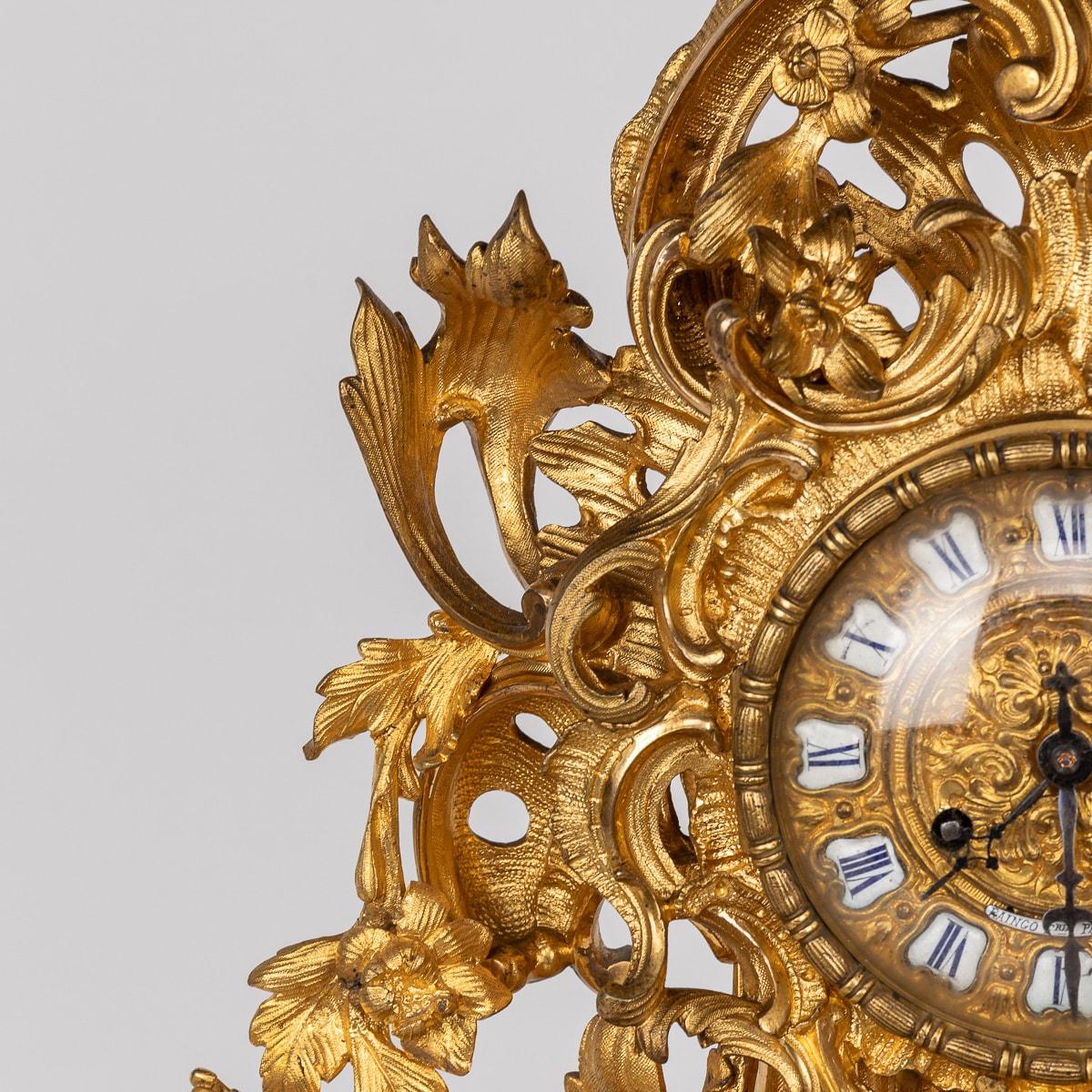 Ancienne horloge française du XIXe siècle en bronze doré, Raingo Frères, Paris c.1850 en vente 1