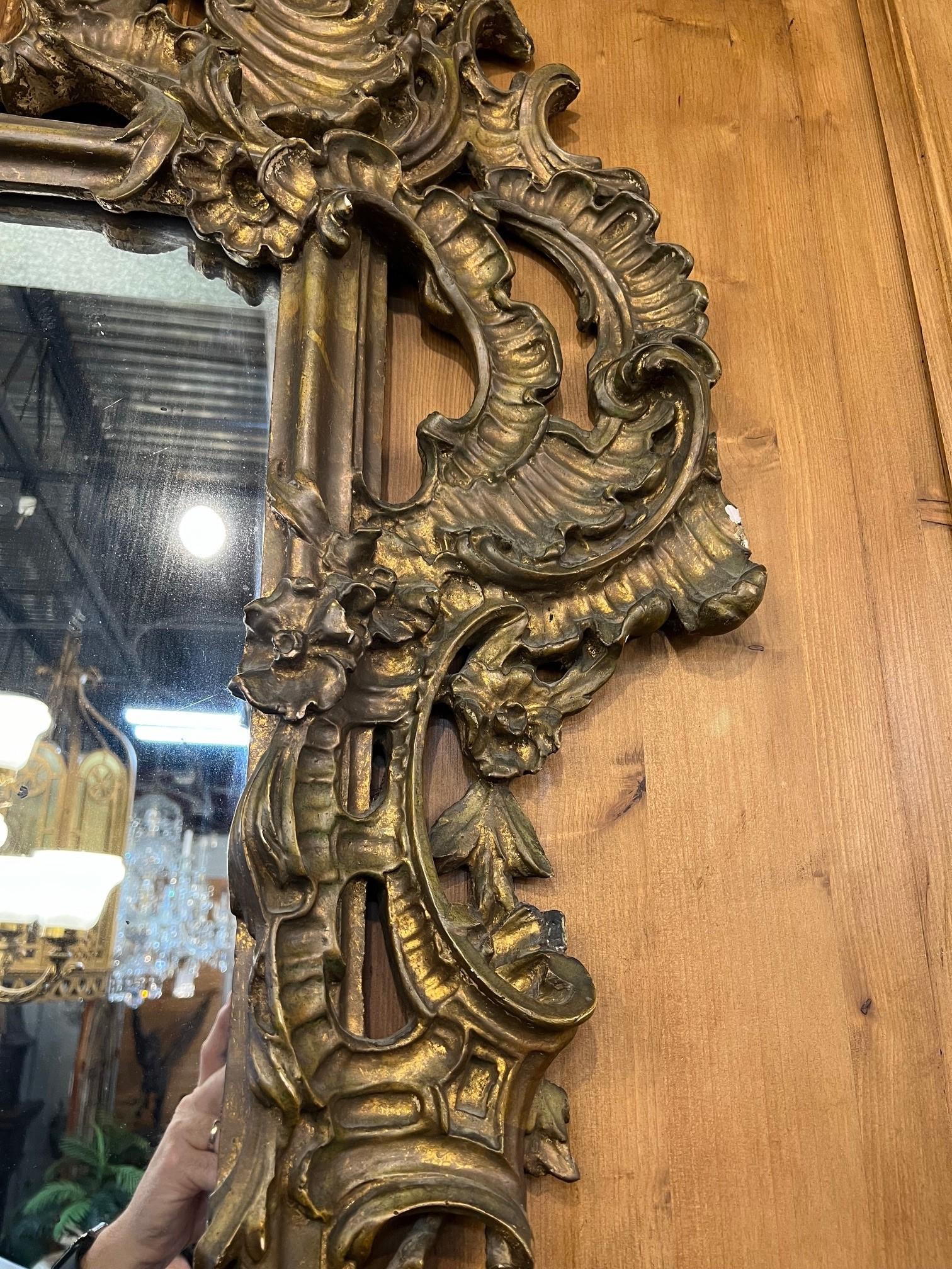 Antique 19th Century French Gilt Wall Mirror For Sale 9