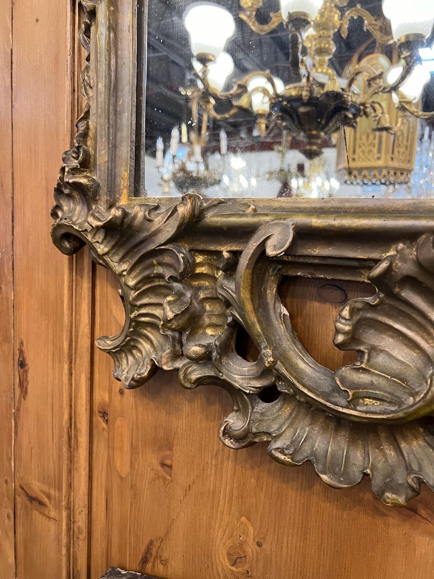 Antique 19th Century French Gilt Wall Mirror For Sale 12