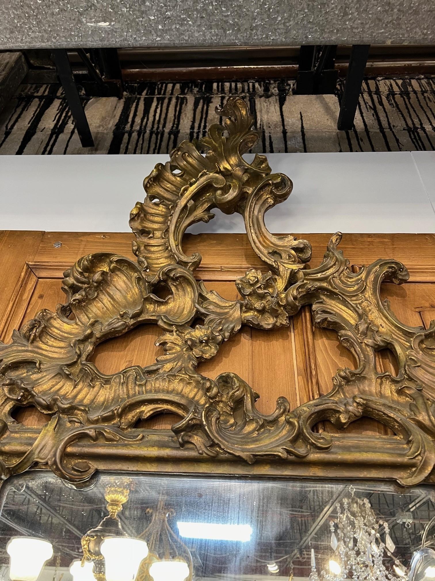 Antique 19th Century French Gilt Wall Mirror For Sale 15