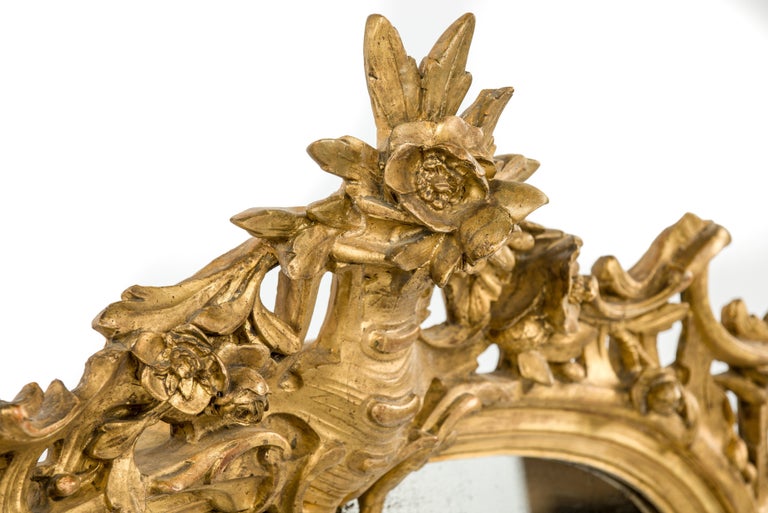 Antique 19th Century French Gold Leaf Gilt Chinoiserie Mirror with ...