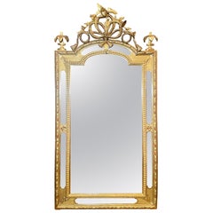 Antique 19th Century French Gold Leaf Paneled Mirror