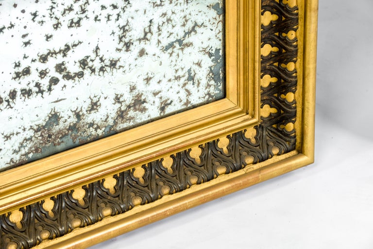 Antique 19th Century French Gothic Revival Gold Leaf Gilt Mirror at 1stDibs