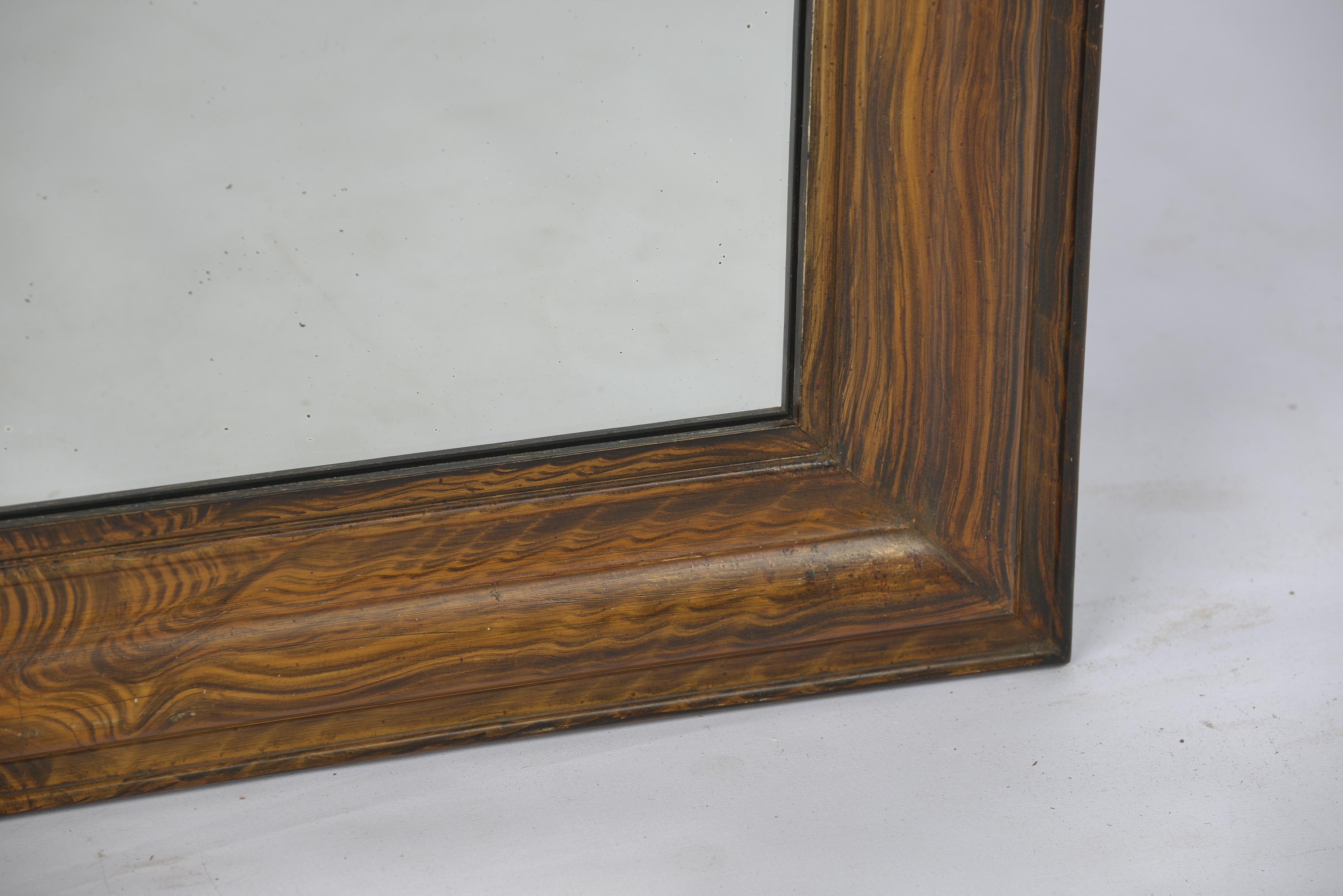 Antique 19th Century French Grain Painted Rosewood Louis Philippe Mirror 1