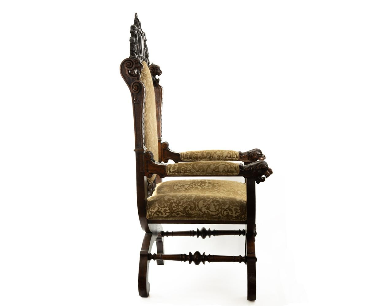 french high back chair