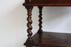 Antique 19th Century French Hunt Night Stand / Cabinet Barley Twist Black Forest