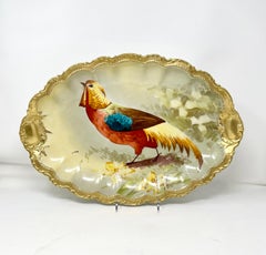 Antique 19th Century French Limoges Porcelain Hand-Painted 13 Piece Games Set.