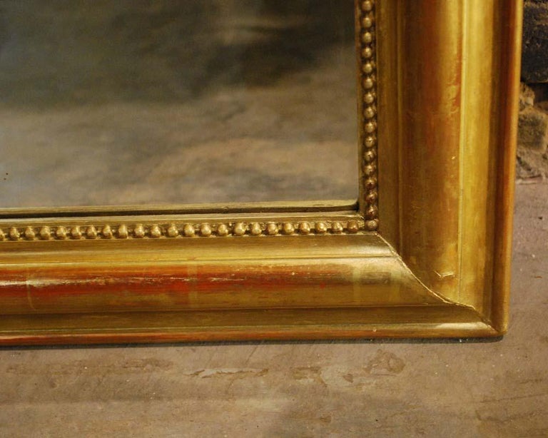 Antique 19th Century French Louis Philippe Gold Gilt Mirror at 1stDibs