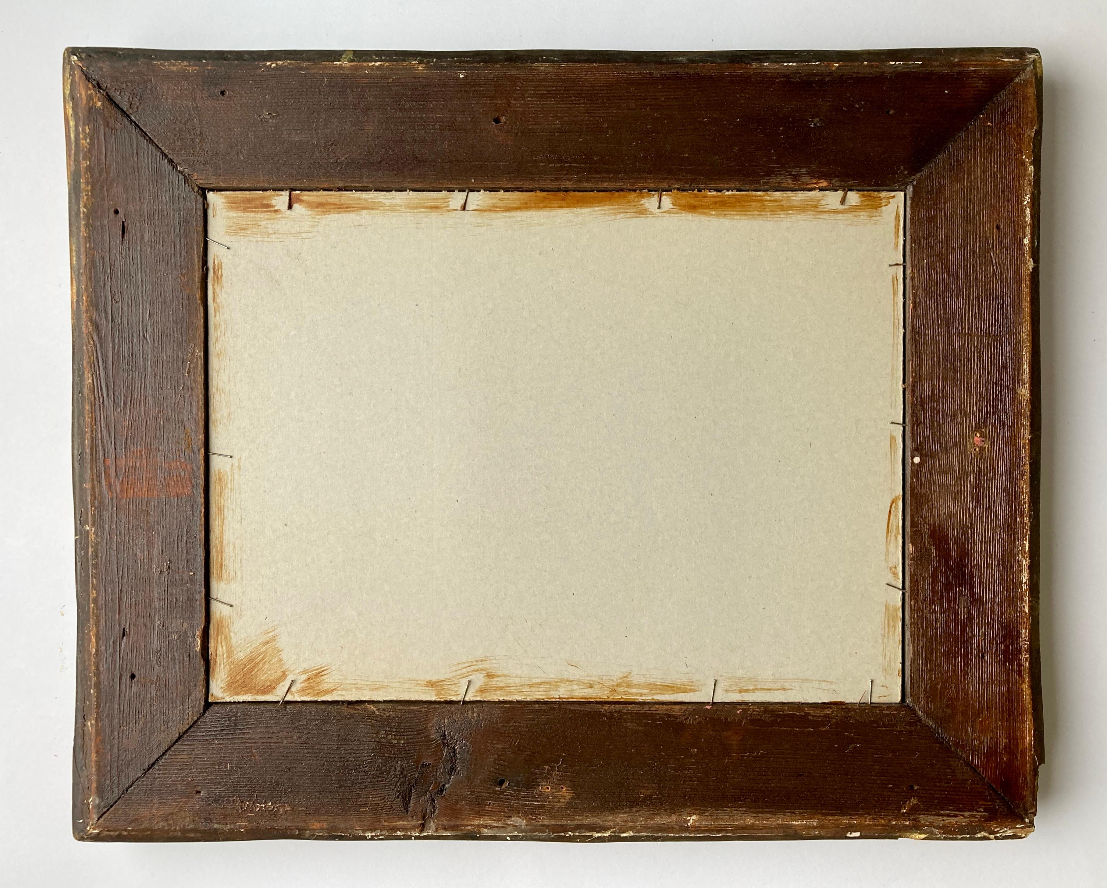Antique miroir mural français du 19ème siècle de style Louis XIV en bois doré en vente 3