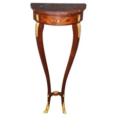 Antique 19th Century French Louis XV Style Bronze Mounted Marble Top Console