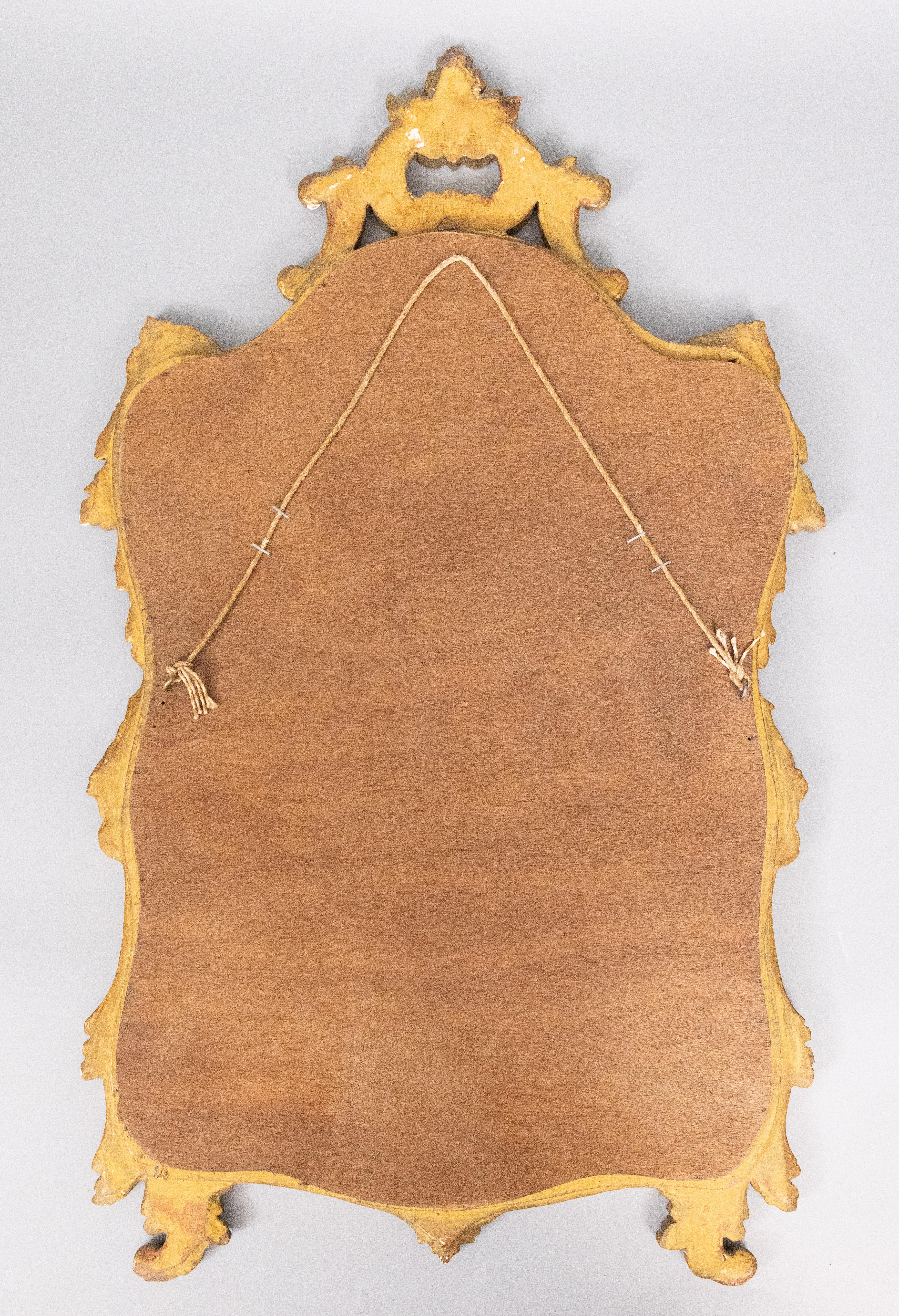 Antique French del XIX secolo, specchio in legno dorato in stile Luigi XV in vendita 2