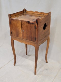 Antique 19th Century French Louis XV Style Walnut Cherry Chevet Nightstand