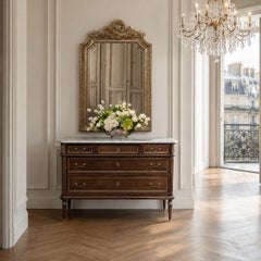 Antique French Louis XVI del XIX secolo - Specchio dorato