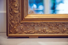 Antique 19th Century French Louis XVI Style Giltwood Mirror with Lyre