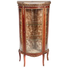 Antique 19th Century French Mahogany and Gilded Brass Vitrine