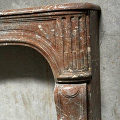 Antique 19th Century French Marble Louis XV Fireplace Mantle