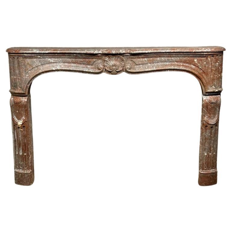 Antique 19th century French marble Louis xv fireplace mantle