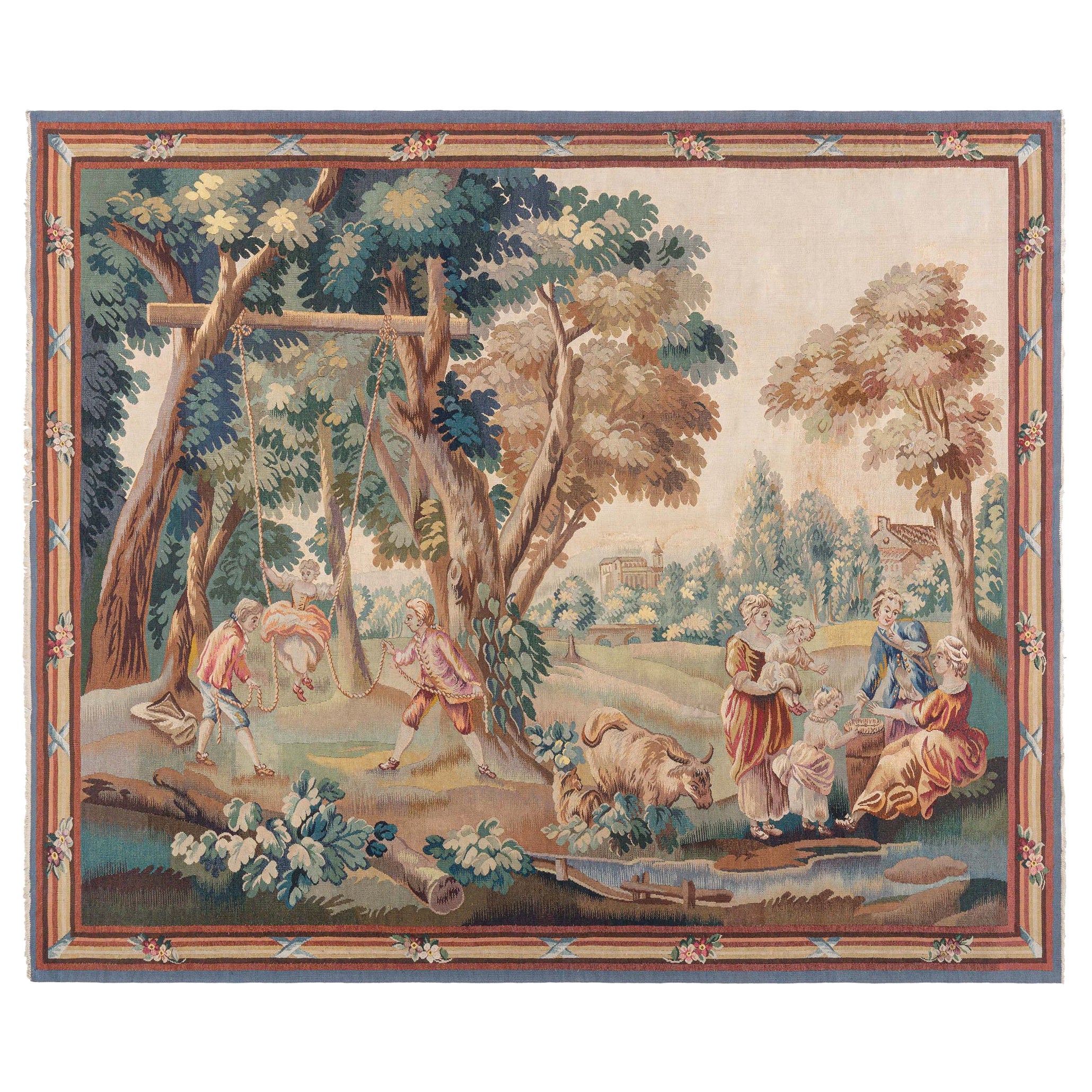 Antique 19th Century French Needlepoint Tapestry Doris Leslie Blau