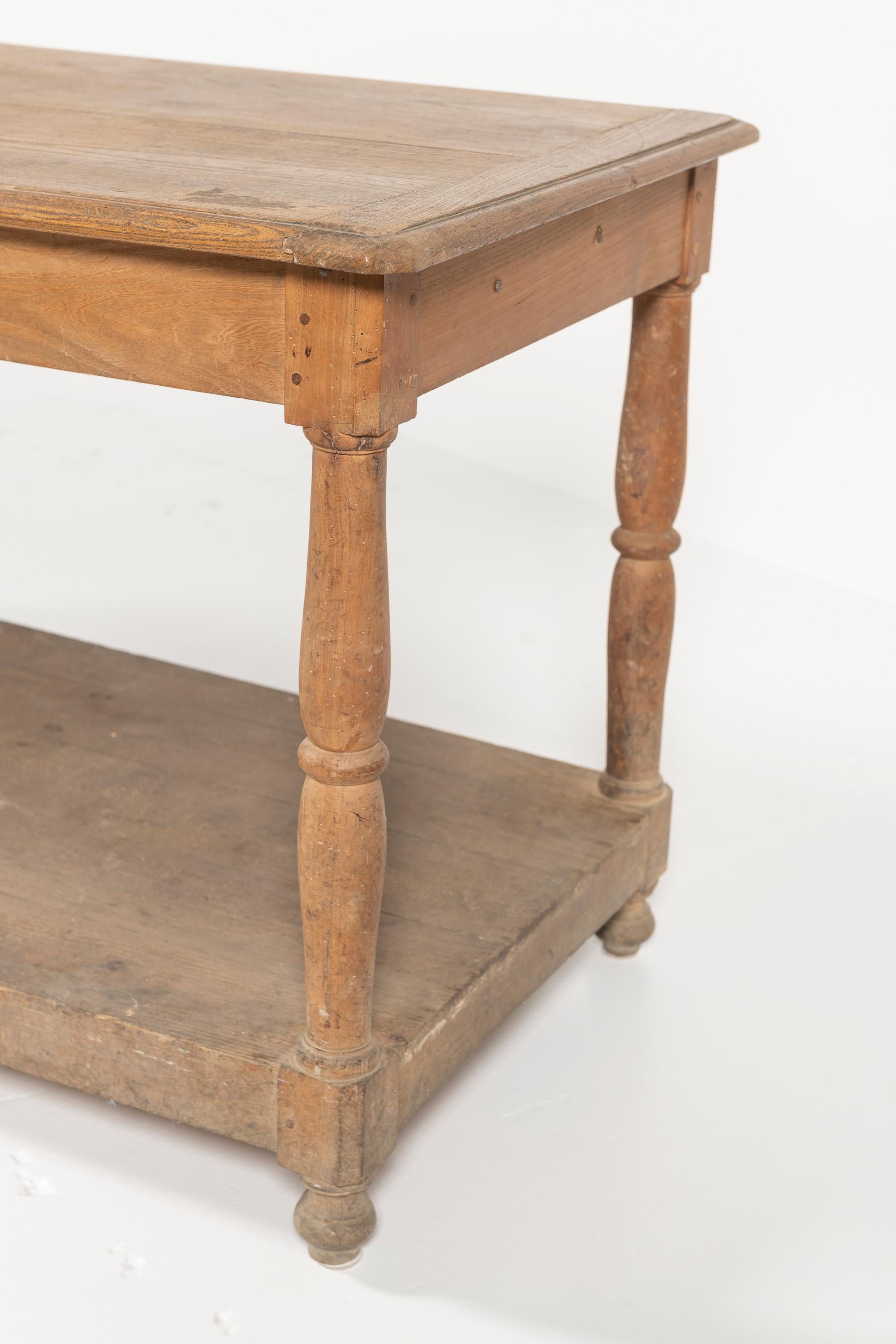 Chêne Ancienne table à drapiers en Oak français du 19ème siècle en vente