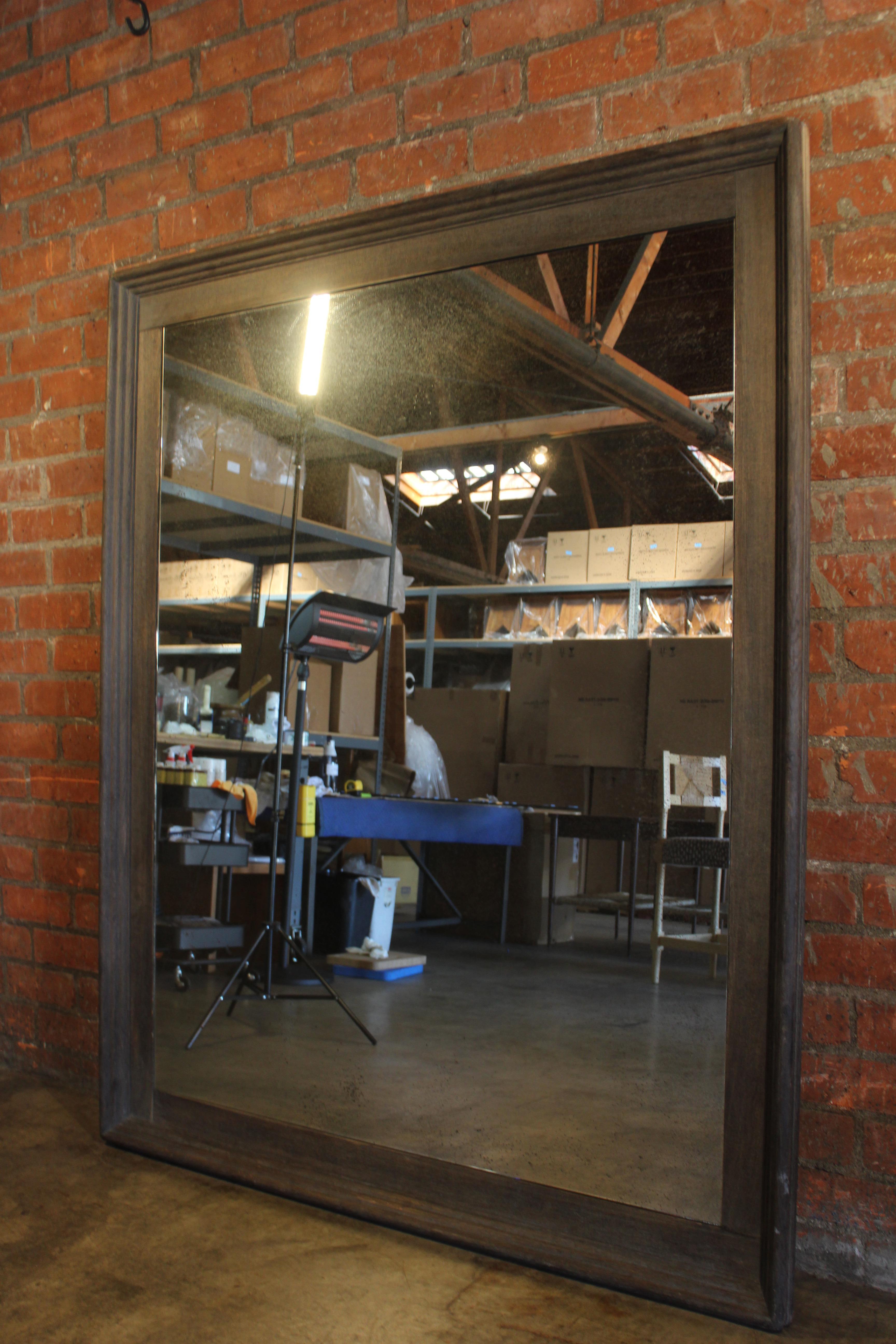 Antique 19th Century French Oak Framed Mirror In Good Condition In Los Angeles, CA