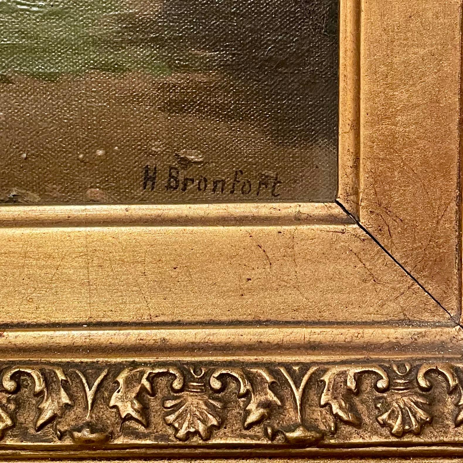 Antique 19th Century French Oil on Canvas Painting 