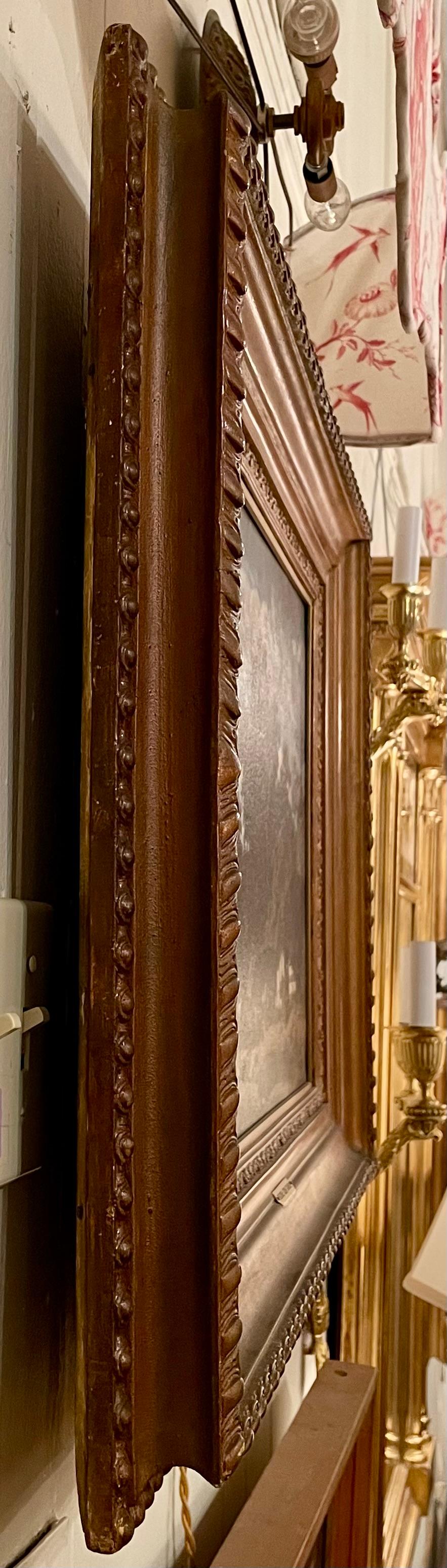 XIXe siècle Antique peinture à l'huile sur toile française du 19ème siècle signée 
