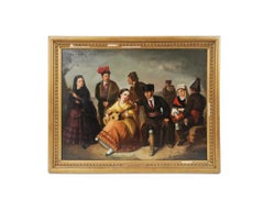 Antikes französisches Ölgemälde des 19. Jahrhunderts von Jules Worms