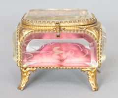 Antique 19th Century French Ormolu Beveled Glass Trinket Box