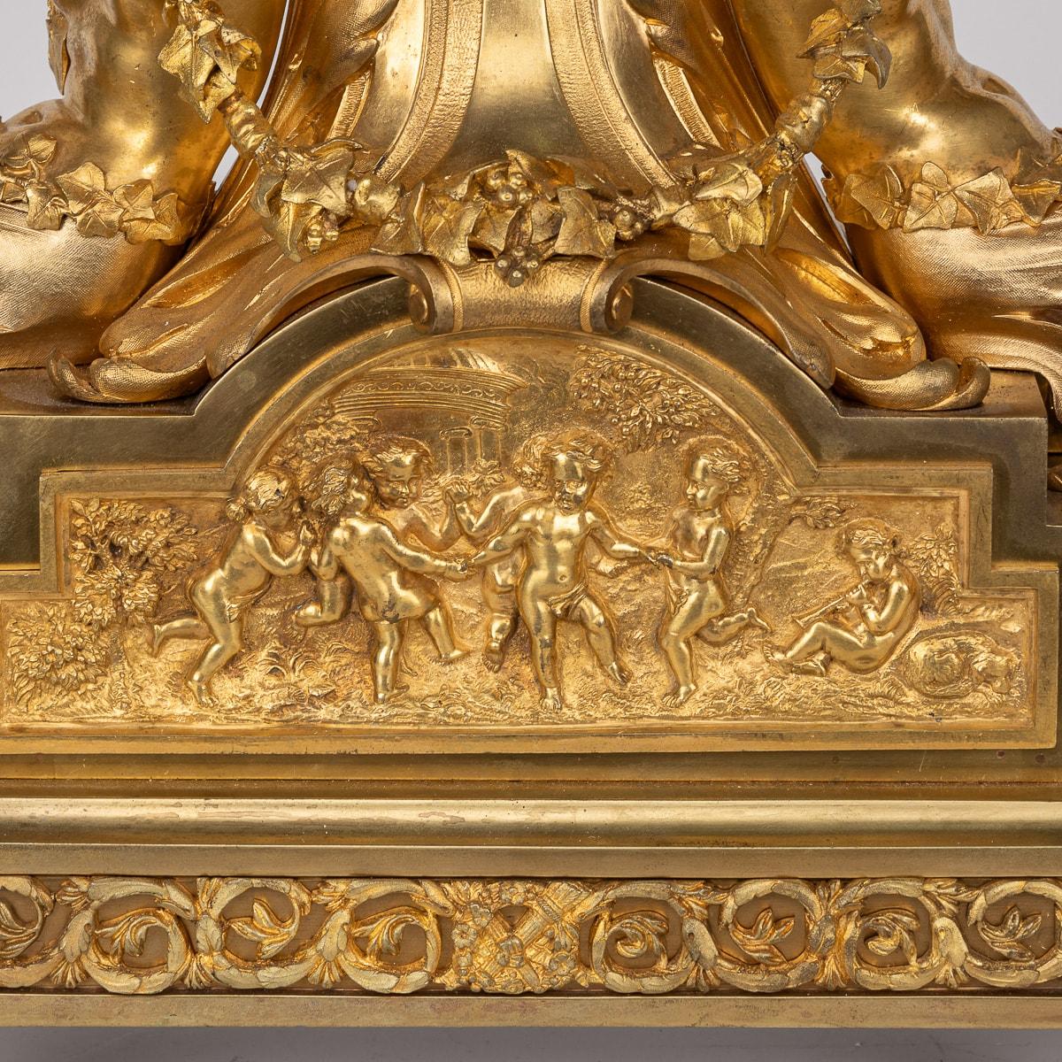Antike französische Goldbronze-Bronze-Garnitur des 19. Jahrhunderts, G. J. Levy, Paris um 1870 im Angebot 9