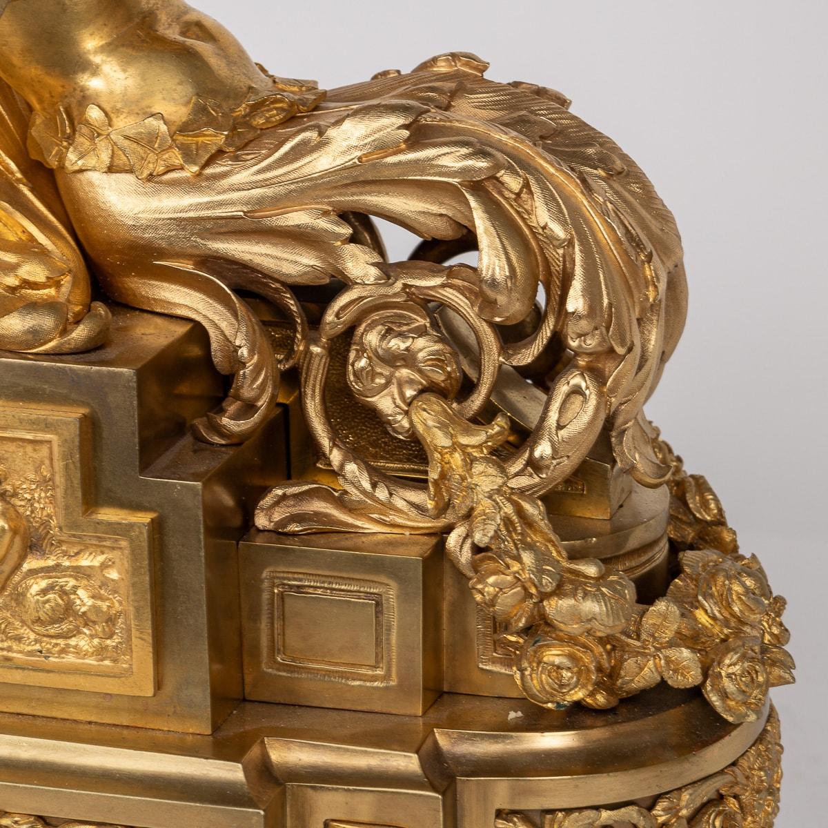 Antike französische Goldbronze-Bronze-Garnitur des 19. Jahrhunderts, G. J. Levy, Paris um 1870 im Angebot 10