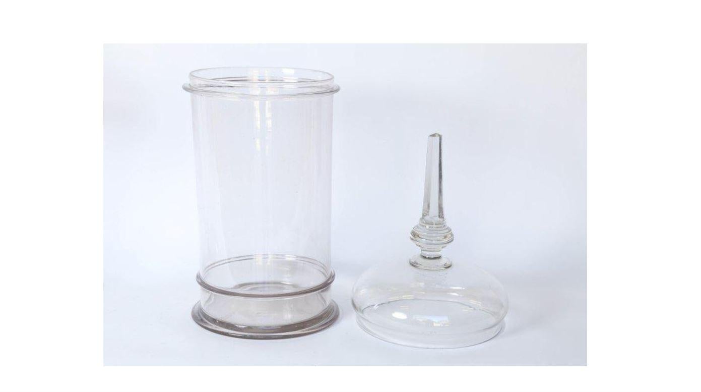 Glass Antique 19th Century French Pharmacy Jar For Sale