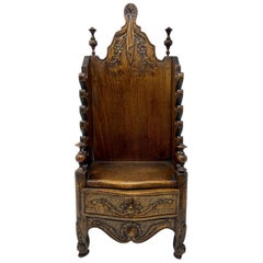 Antique 19th Century French Provincial Salt Box