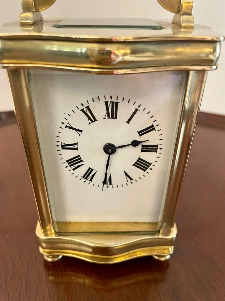 Antique 19th Century French Quality Brass Carriage Clock at 1stDibs
