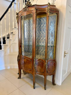 Antique 19th Century French Quality Kingwood Ormolu Mounted Display Cabinet