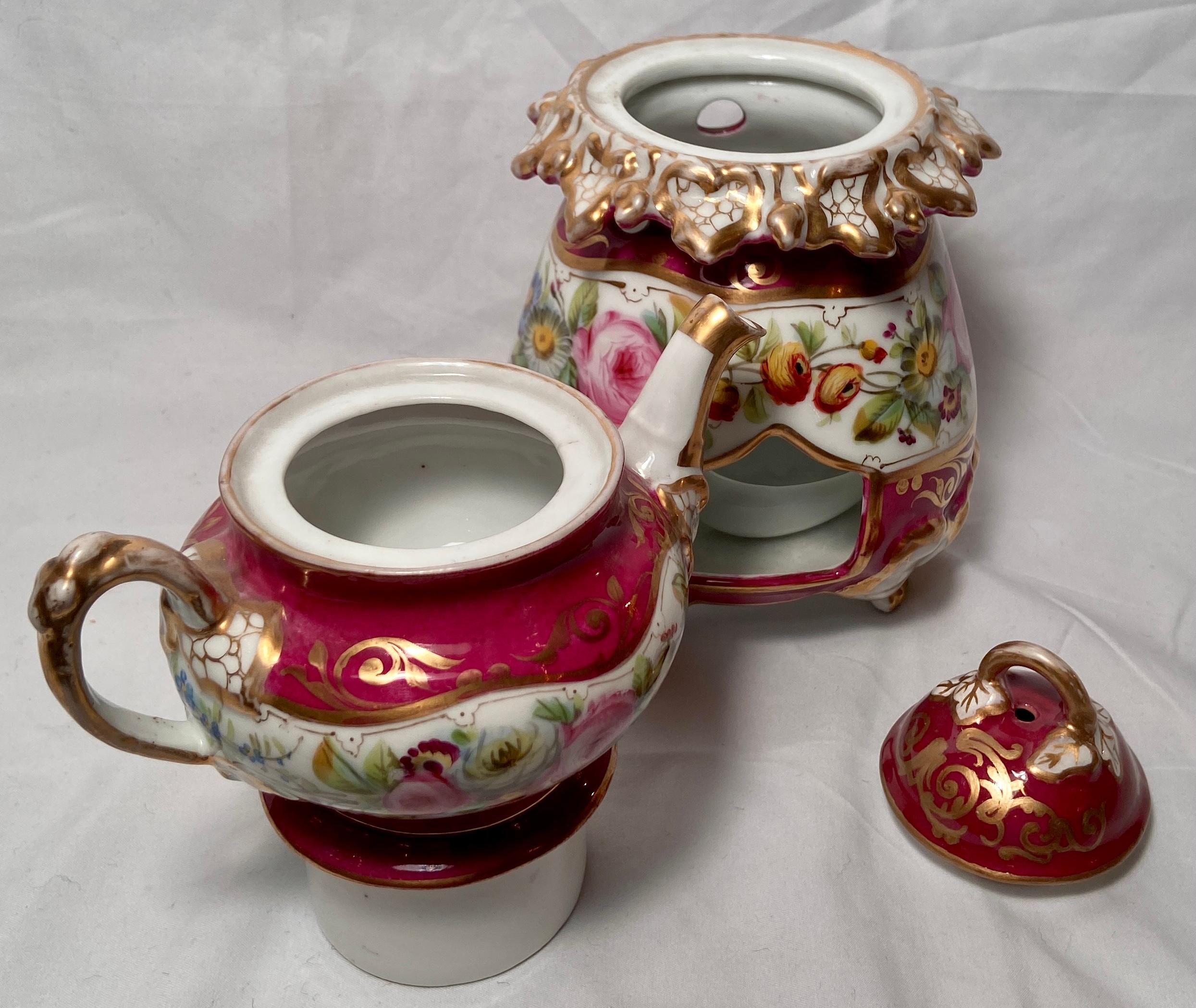 Antique 19th Century French Red Porcelain 