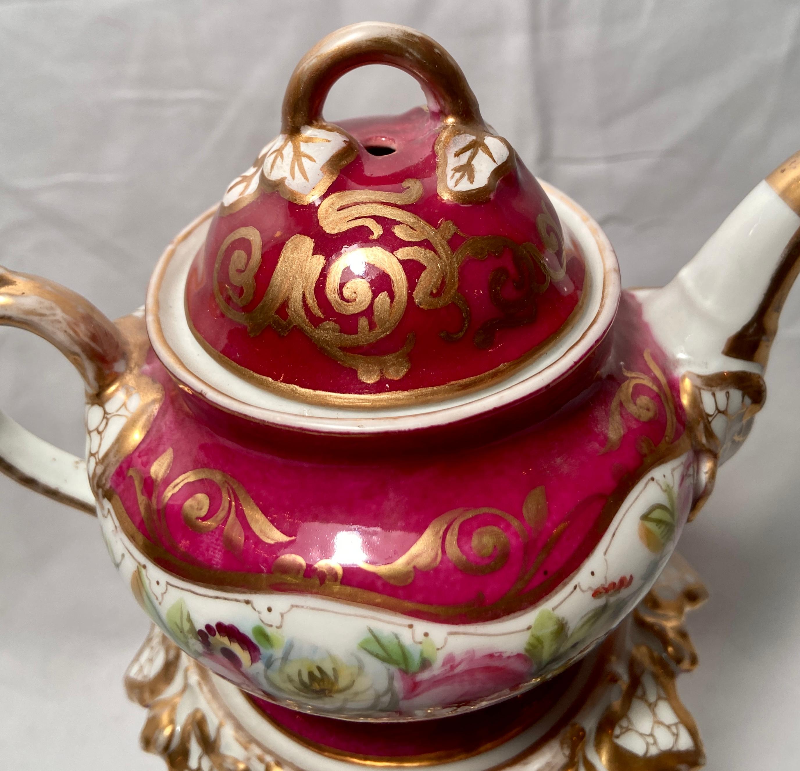 Antique 19th Century French Red Porcelain 