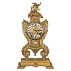 Antique 19th Century French Regency Style Gilt Bronze Clock, Thuret A Paris