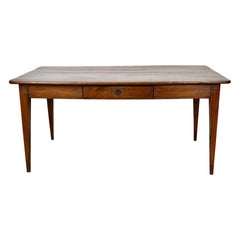 Antique 19th Century French Rustic Farmhouse Dining Table Chestnut