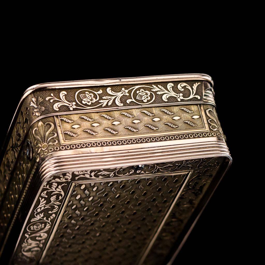 Antique 19th Century French Silver Gilt Music Snuff Box, circa 1810 3