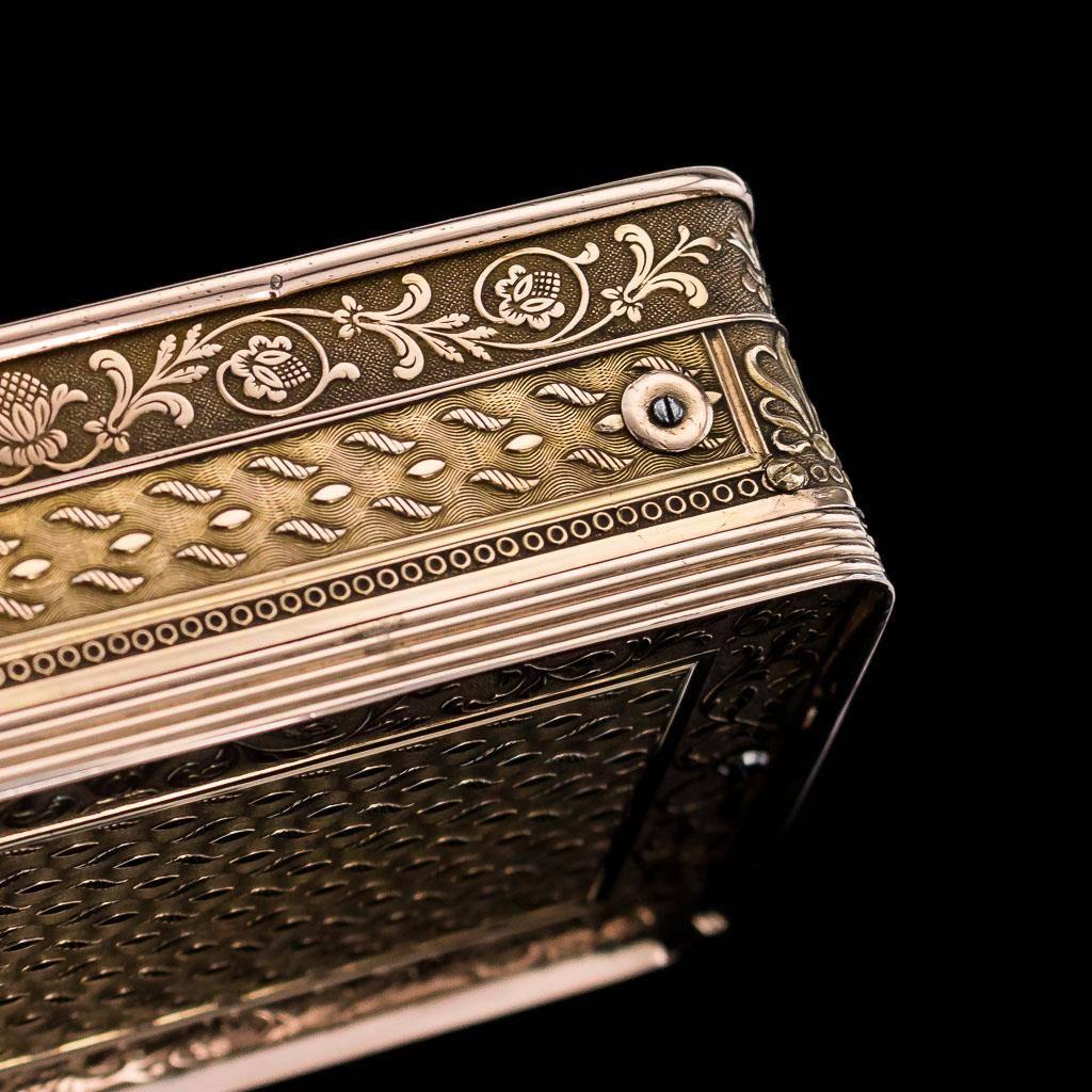 Antique 19th Century French Silver Gilt Music Snuff Box, circa 1810 5