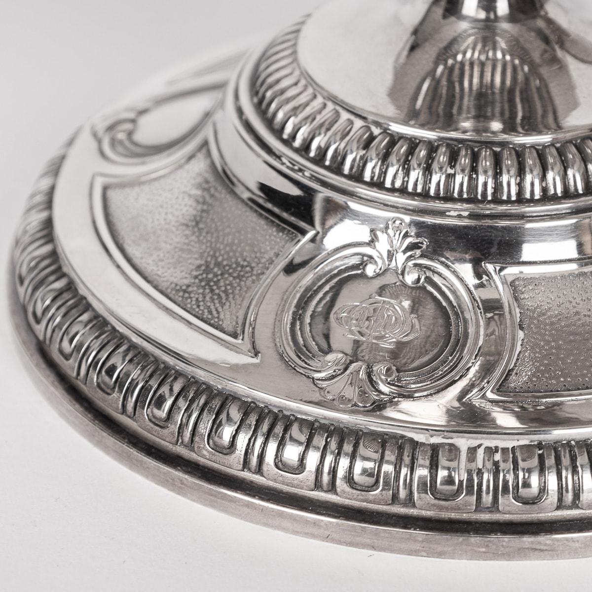 Antikes französisches Paar Kompottschalen aus massivem Silber des 19. Jahrhunderts, Tetard Freres, um 1890 im Angebot 5