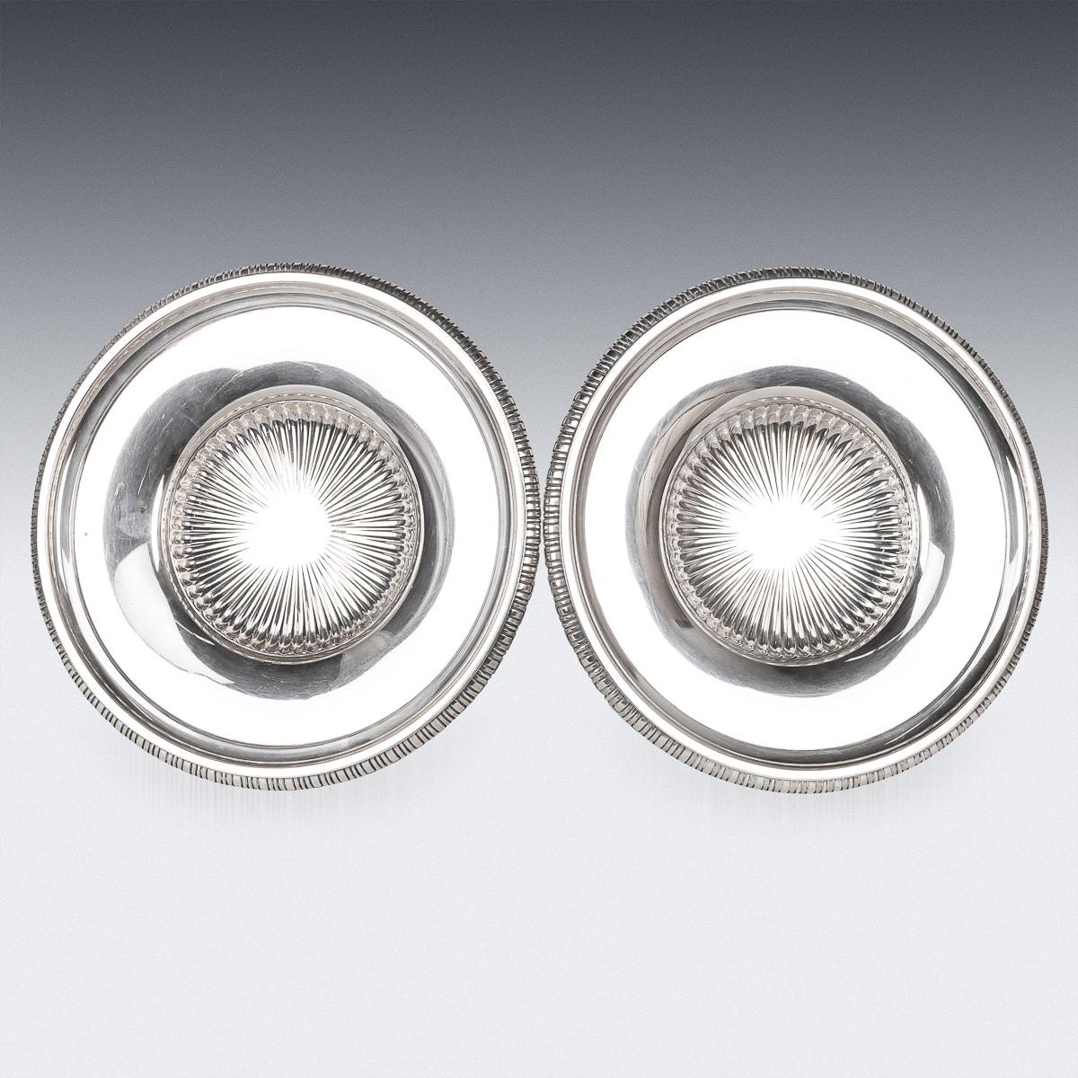 Antique 19th Century French Solid Silver Pair Of Comports, Tetard Freres c.1890 For Sale 3