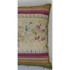Antique 19th Century French Tapestry Pillow 24'' X 26''