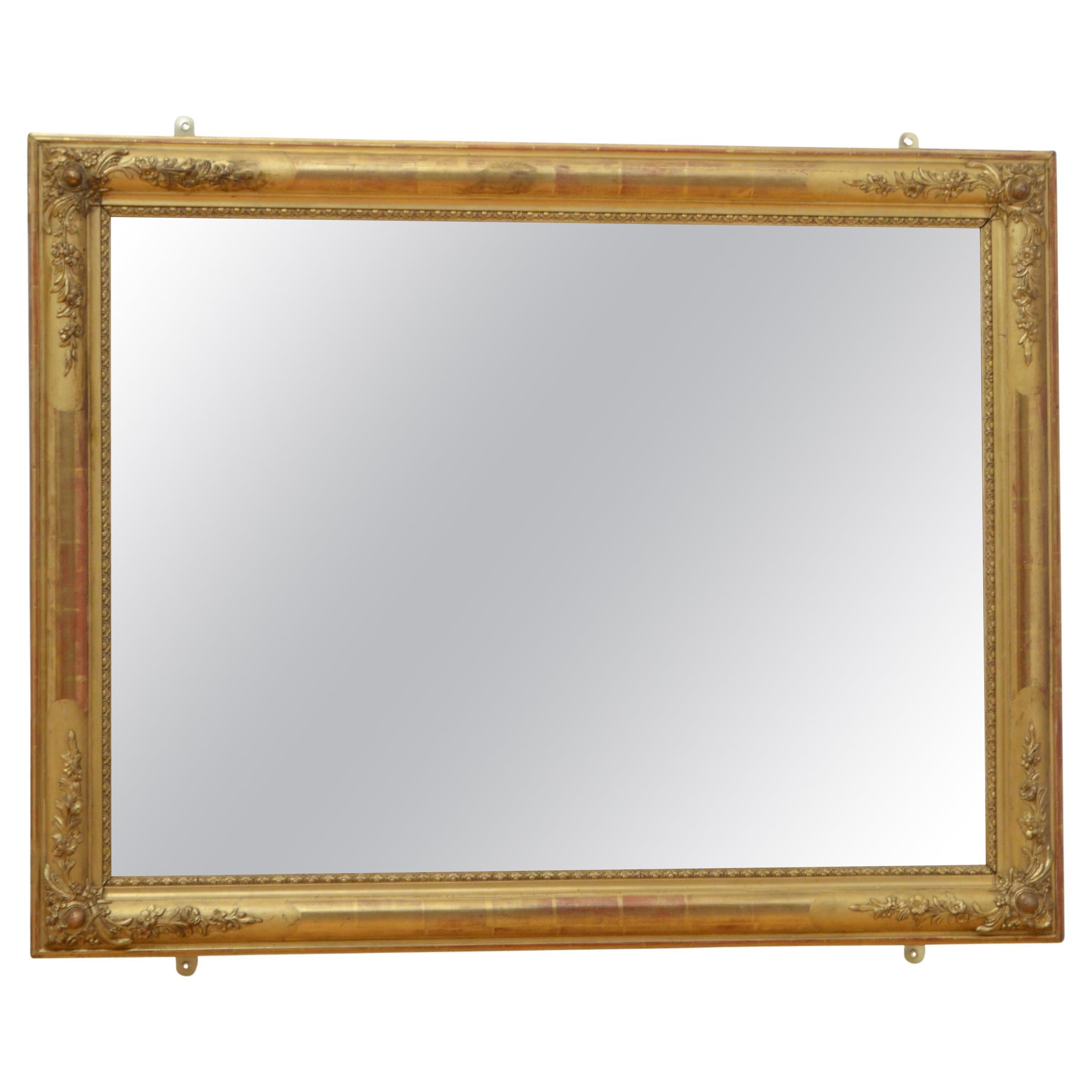 Antique French Wall Mirror du 19ème siècle c1880s en vente