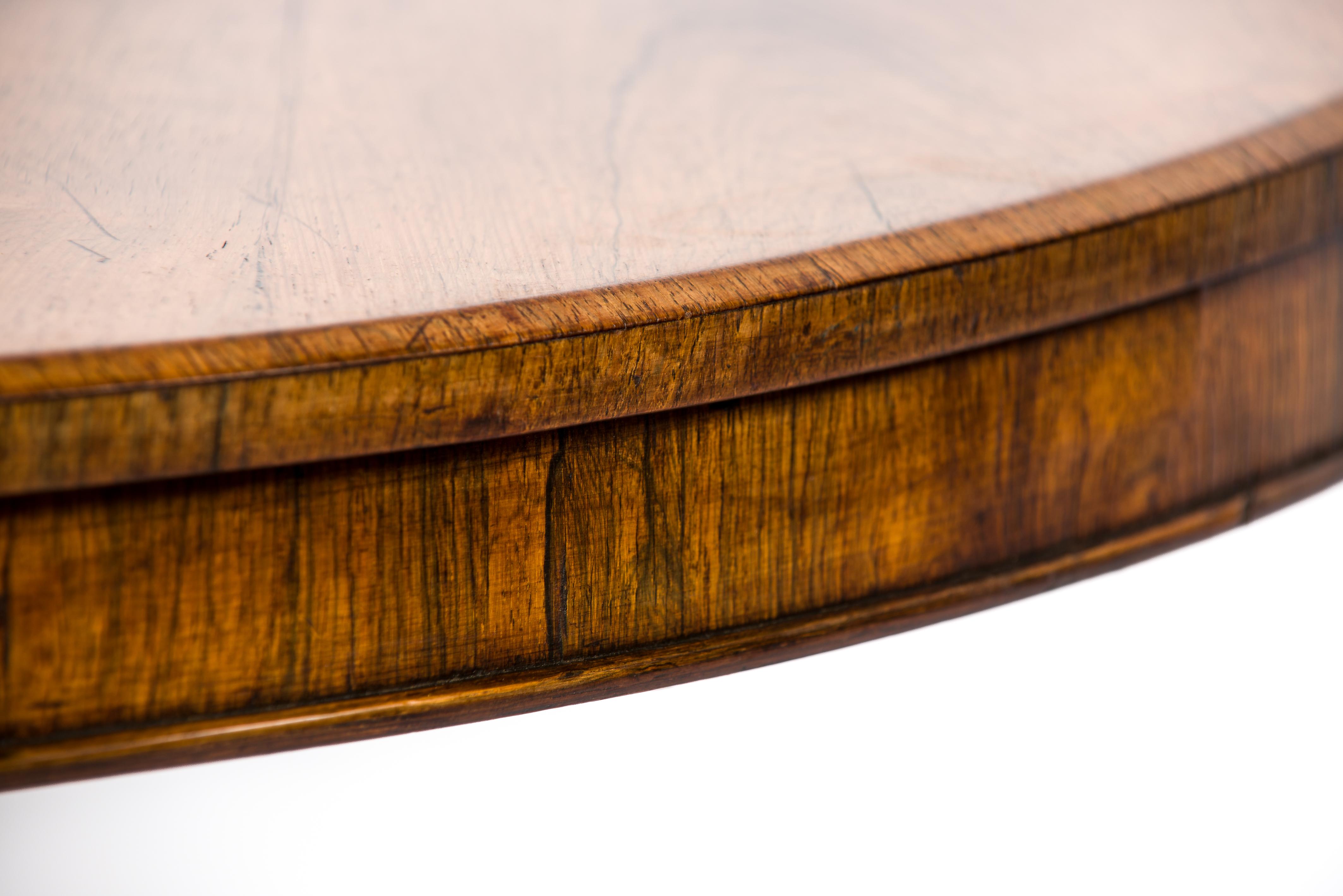 Walnut Antique 19th century French walnut warm honey color round coffee table 