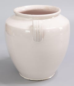 Antique 19th Century French White Glazed Confit Pot