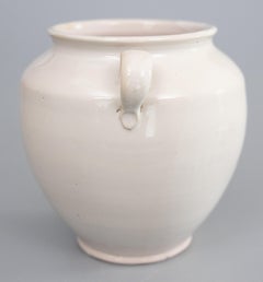 Antique 19th Century French White Glazed Confit Pot