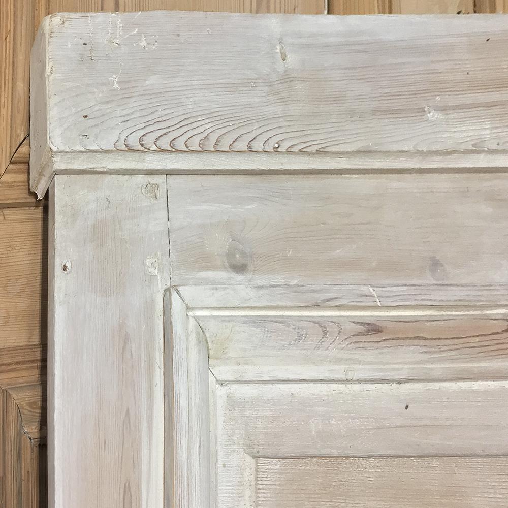 Late 19th Century Antique 19th Century French Whitewashed Pine Boiserie Trumeau For Sale